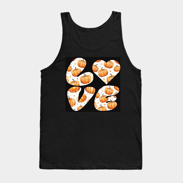 Love Pumpkins and Fall Tank Top by mw1designsart